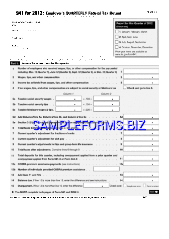 2012 Form 941 pdf free